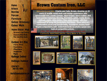 Tablet Screenshot of browncustomiron.com